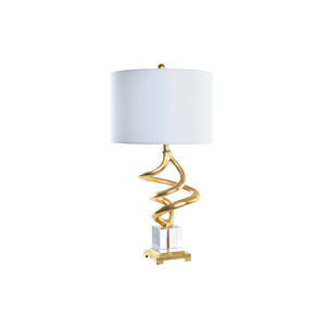Desk lamp DKD Home Decor White Golden Resin Crystal 50 W 220 V 38 x 38 x 75 cm-0