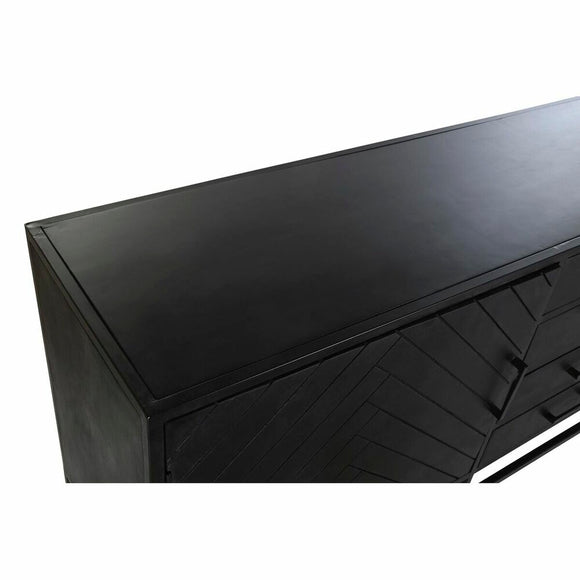 Sideboard DKD Home Decor 210 x 45 x 75 cm Black Metal Mango wood-0