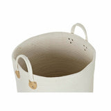 Basket set DKD Home Decor White Natural Light grey Natural Fibre (2 Pieces) (2 Units)-1