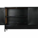 Sideboard DKD Home Decor Brown Black Metal Mango wood (160 x 40 x 90 cm)-6