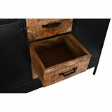 Sideboard DKD Home Decor Brown Black Metal Mango wood (160 x 40 x 90 cm)-1