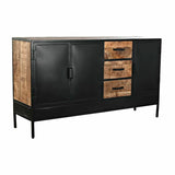 Sideboard DKD Home Decor Brown Black Metal Mango wood (160 x 40 x 90 cm)-0
