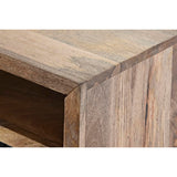 Centre Table DKD Home Decor Black Light brown Metal Mango wood 120 x 60 x 45 cm-1
