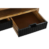 Centre Table DKD Home Decor Black Light brown Metal Mango wood 120 x 60 x 45 cm-2