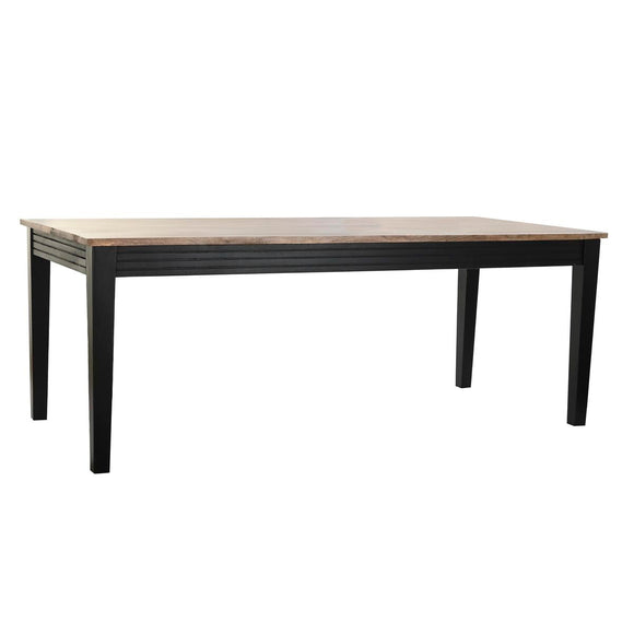 Dining Table DKD Home Decor Natural Black Metal Mango wood (200 x 90 x 75 cm)-0