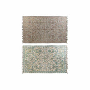 Carpet DKD Home Decor 200 x 290 x 0,5 cm Red Polyester Green Arab (2 Units)-0