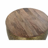 Centre Table DKD Home Decor Golden Metal Mango wood 74 x 74 x 44 cm-1
