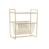 Magazine rack DKD Home Decor Mirror Golden Metal (76 x 35 x 83 cm)-2