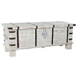 Chest DKD Home Decor Metal White Mango wood (116 x 40 x 45 cm)-0