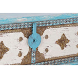 Chest DKD Home Decor Blue Brass Mango wood 116 x 40 x 45 cm-4