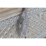 Chest DKD Home Decor 88 x 40 x 45 cm White Brass Mango wood-3