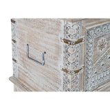Chest DKD Home Decor 88 x 40 x 45 cm White Brass Mango wood-4