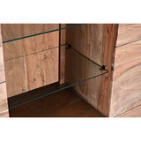 Cupboard DKD Home Decor   145 x 40 x 153 cm Crystal Brown Acacia-8