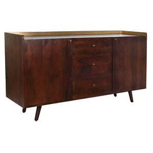 Sideboard DKD Home Decor Multicolour Golden Dark brown Wood Metal 150 x 43 x 80 cm-0