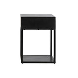Nightstand DKD Home Decor Golden 35 x 40 x 55 cm Black Metal Wood-1