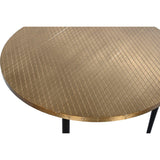 Centre Table DKD Home Decor Glamour Black Golden Wood Metal 85 x 85 x 45 cm-1