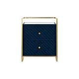 Nightstand DKD Home Decor 60 x 35 x 74 cm Crystal Blue Golden-0