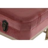 Bench DKD Home Decor   Pink Golden Metal Velvet (80 x 40 x 47 cm)-1