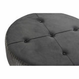 Footrest DKD Home Decor 80 x 80 x 38 cm Scandi Grey Wood Velvet Dark grey-2