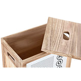 Laundry basket DKD Home Decor Natural Paolownia wood (40 x 30 x 55 cm) (5 Pieces)-1
