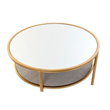 Centre Table DKD Home Decor Glamour Golden Metal Mirror 87 x 87 x 48 cm-1