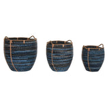 Basket set DKD Home Decor Navy Blue 56 x 56 x 60 cm-3