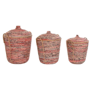 Basket set DKD Home Decor Rattan (51 x 51 x 67 cm)-0