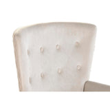 Armchair DKD Home Decor Beige Natural Polyester Wood 67 x 70 x 95 cm-4