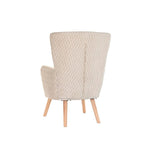 Armchair DKD Home Decor Beige Natural Polyester Wood 67 x 70 x 95 cm-1