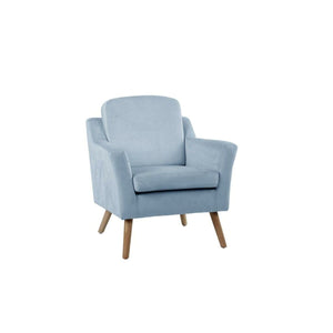 Armchair DKD Home Decor Blue Beige Sky blue Natural Wood Plastic 74 x 76 x 85 cm-0