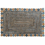 Carpet DKD Home Decor Blue Multicolour Indian Man (200 x 290 x 1 cm)-0