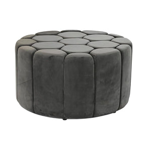 Footrest DKD Home Decor Grey 30 % Polyester (85 x 85 x 48 cm)-0