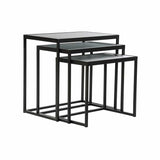 Set of 3 small tables DKD Home Decor Black 58 x 36,5 x 53,5 cm-2