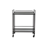 Serving trolley DKD Home Decor Black Metal Crystal 60,5 x 40,5 x 75,5 cm-2