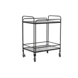 Serving trolley DKD Home Decor Black Metal Crystal 60,5 x 40,5 x 75,5 cm-0