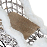 Christmas bauble DKD Home Decor LED Light White wicker 60 x 30 x 37 cm (3 Pieces)-2