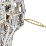 Christmas bauble DKD Home Decor LED Light White wicker 60 x 30 x 37 cm (3 Pieces)-1