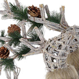 Christmas bauble DKD Home Decor Reindeer White Brown wicker 58 x 30 x 30 cm (3 Pieces)-2
