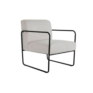 Armchair DKD Home Decor Black Polyester White Iron (64 x 74 x 79 cm)-0