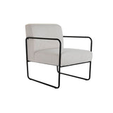 Armchair DKD Home Decor Black Polyester White Iron (64 x 74 x 79 cm)-0