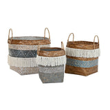 Basket set DKD Home Decor 49 x 49 x 57 cm Bamboo Boho-3