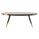 Centre Table DKD Home Decor Black Golden Crystal Steel 110 x 50 x 41,5 cm-2