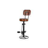 Stool DKD Home Decor Brown Black Metal 45 x 45 x 118 cm-3