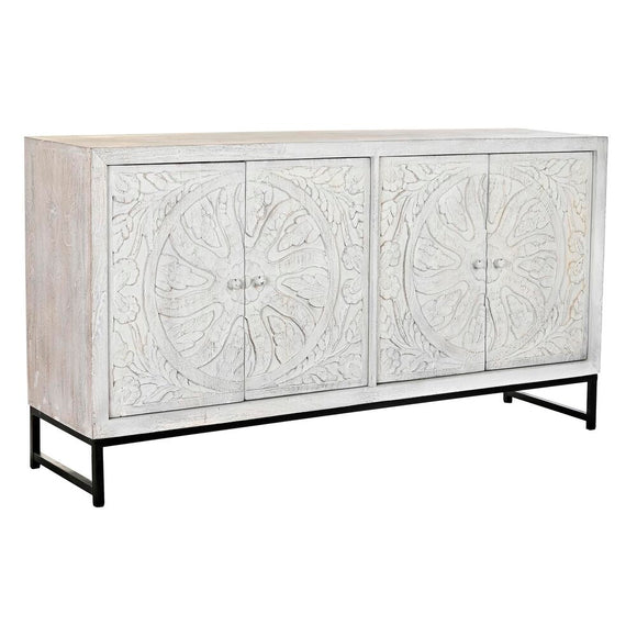 Sideboard DKD Home Decor   White Metal Mango wood 150 x 38 x 80 cm-0