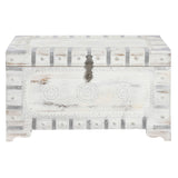 Chest DKD Home Decor White Light brown Mango wood 78,7 x 43 x 45,7 cm-5