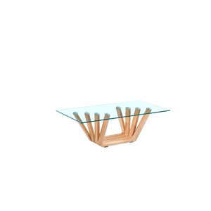 Centre Table DKD Home Decor Crystal walnut (130 x 70 x 42 cm)-0