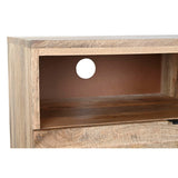 TV furniture DKD Home Decor Natural Black Metal Mango wood (150 x 40 x 65 cm)-2