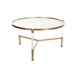 Centre Table DKD Home Decor Glamour Transparent Golden Acrylic Metal 87 x 87 x 50 cm-4
