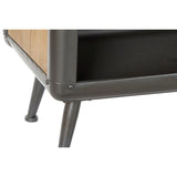 TV furniture DKD Home Decor 140 x 41 x 57 cm Fir Natural Metal Light grey-2