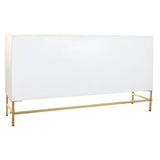 Sideboard DKD Home Decor White Brass Mango wood 157 x 43 x 84 cm 153 x 43 x 84 cm Rhombus-1